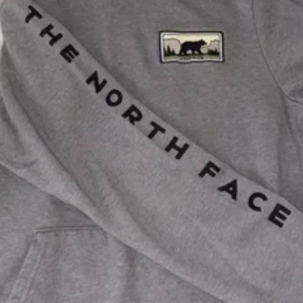 The North Face Gray Logo Hoodie Women Sz M Yosemite - Picture 5 of 7